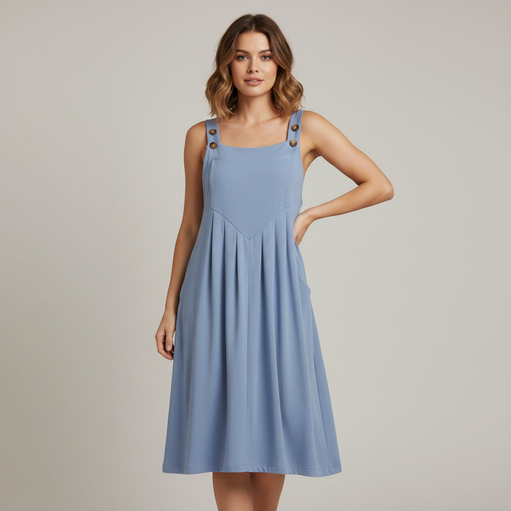 AVA JOLENE | FLOWY OVERALLS MIDI DRESS FOR WOMEN