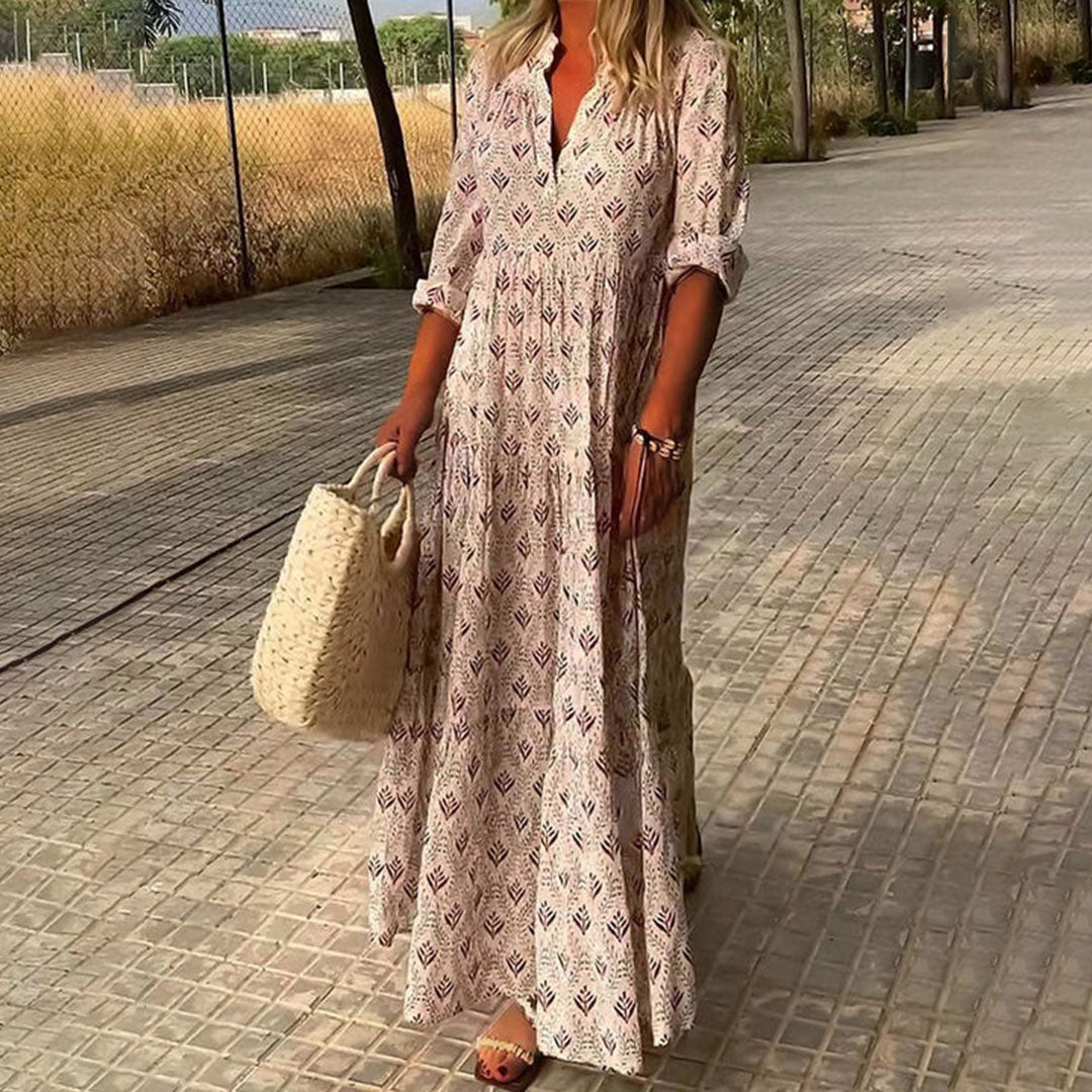 AVA JOLENE | LONG SLEEVE BOHO MAXI DRESS FOR WOMEN