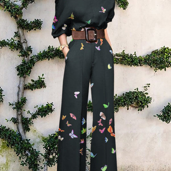 AVA JOLENE | ONE-SHOULDER GRAPHIC PRINT JUMPSUIT FOR WOMEN