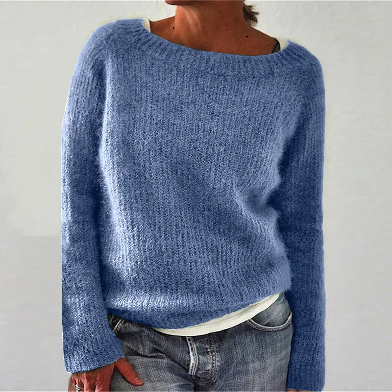 AVA JOLENE | OFF-SHOULDER TEXTURED KNIT JUMPER FOR WOMEN