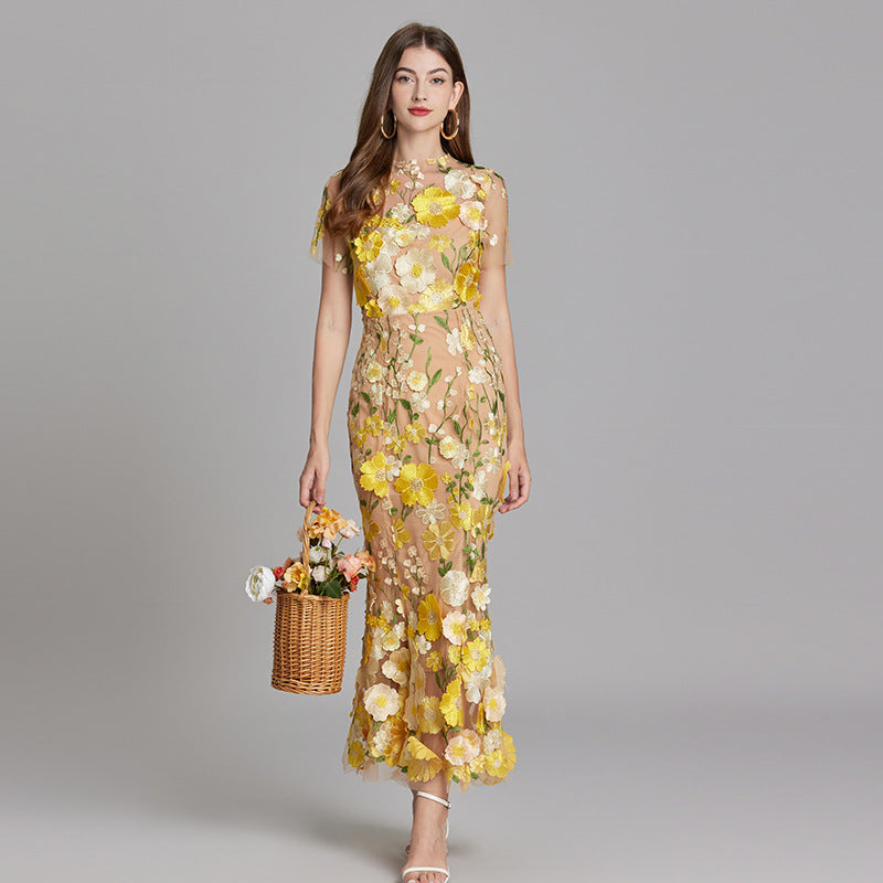 AVA JOLENE | FLORAL MERMAID EVENING GOWN FOR WOMEN