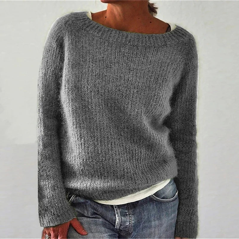 AVA JOLENE | OFF-SHOULDER TEXTURED KNIT JUMPER FOR WOMEN