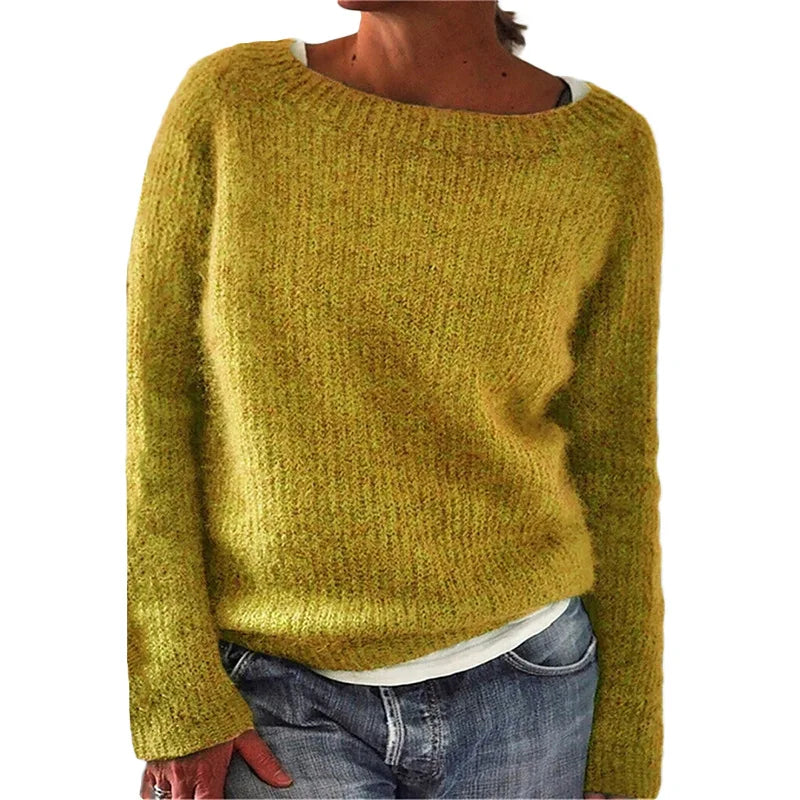 AVA JOLENE | OFF-SHOULDER TEXTURED KNIT JUMPER FOR WOMEN