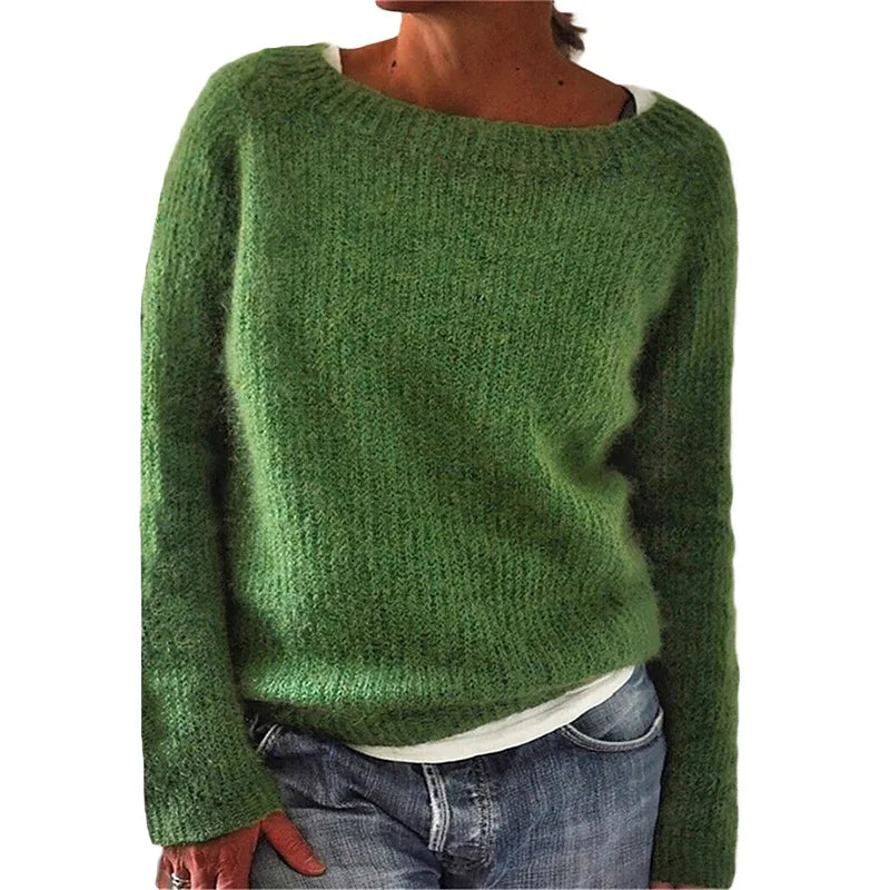 AVA JOLENE | OFF-SHOULDER TEXTURED KNIT JUMPER FOR WOMEN
