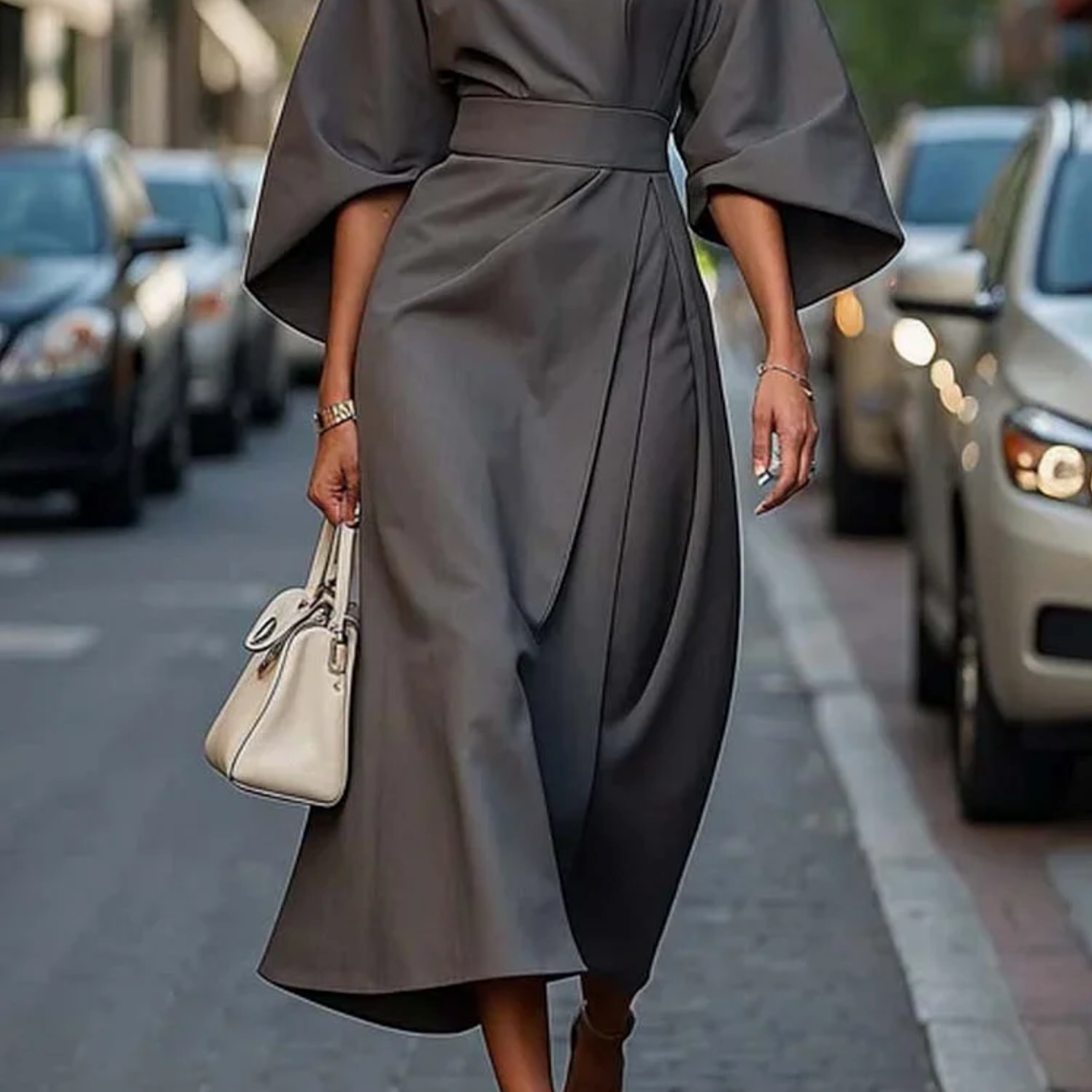 AVA JOLENE | BELTED MAXI DRESS FOR WOMEN