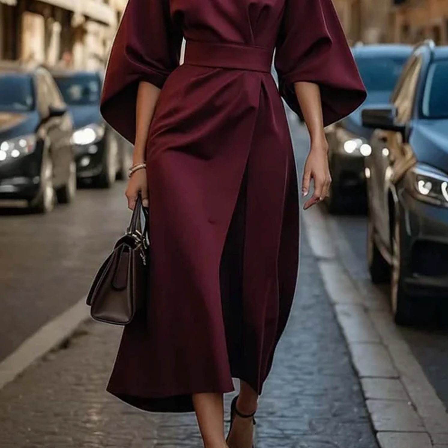 AVA JOLENE | BELTED MAXI DRESS FOR WOMEN