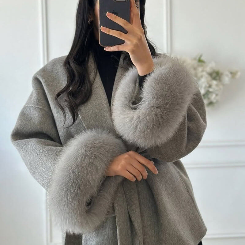 AVA JOLENE | BELTED WRAP COAT FOR WOMEN