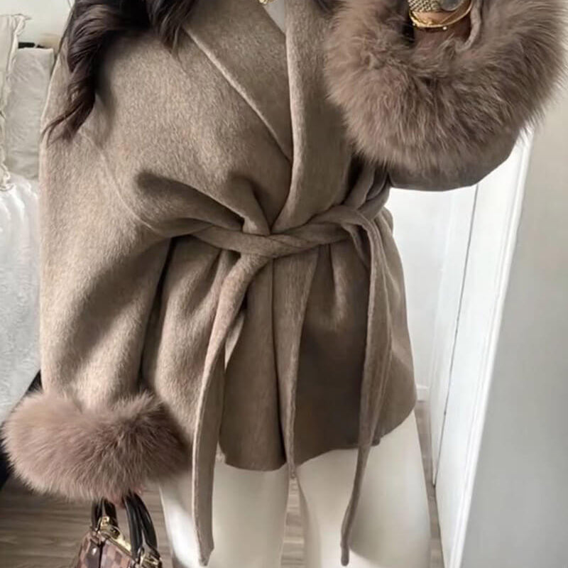 AVA JOLENE | BELTED WRAP COAT FOR WOMEN