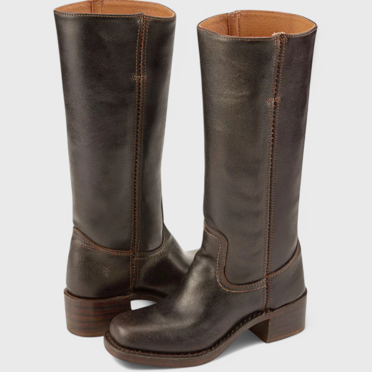 AVA JOLENE | STACKED BLOCK HEEL KNEE-HIGH BOOTS FOR WOMEN