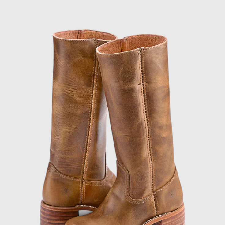 AVA JOLENE | STACKED BLOCK HEEL KNEE-HIGH BOOTS FOR WOMEN