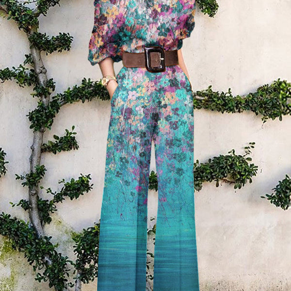 AVA JOLENE | ONE-SHOULDER GRAPHIC PRINT JUMPSUIT FOR WOMEN