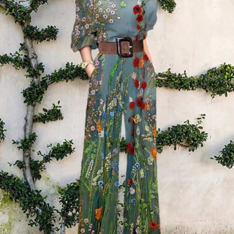 AVA JOLENE | ONE-SHOULDER GRAPHIC PRINT JUMPSUIT FOR WOMEN