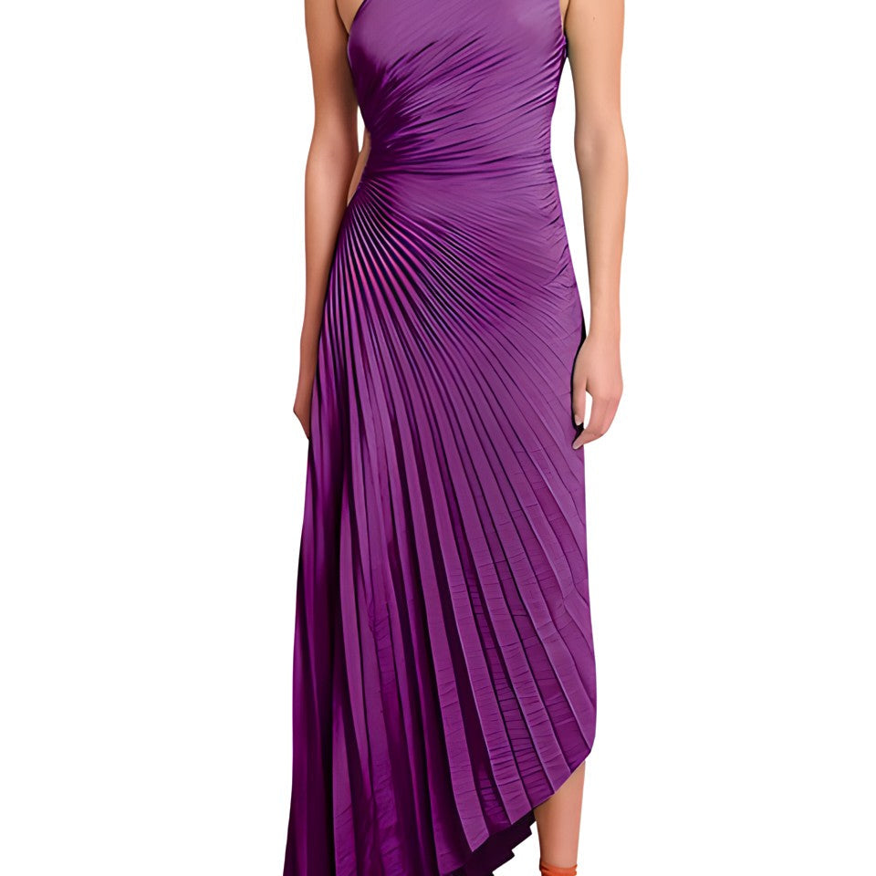 AVA JOLENE | ONE SHOULDER PLEATED DRESS FOR WOMEN