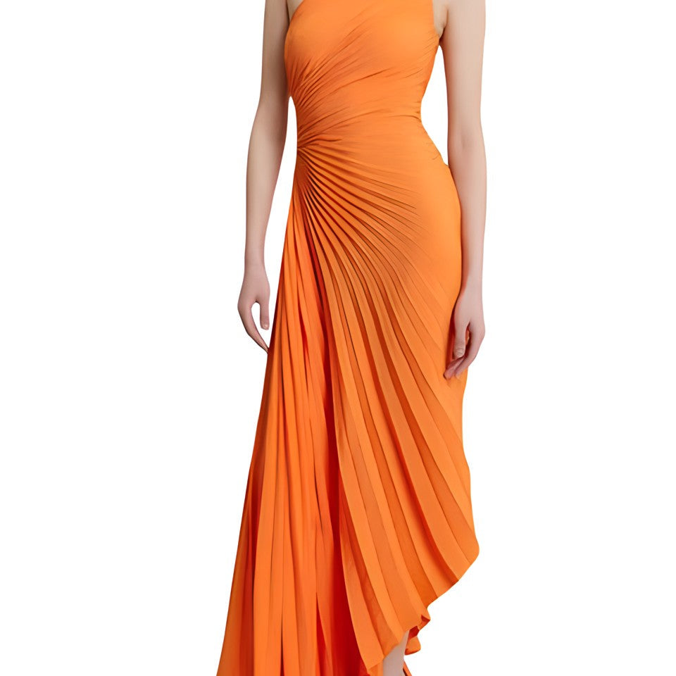 AVA JOLENE | ONE SHOULDER PLEATED DRESS FOR WOMEN