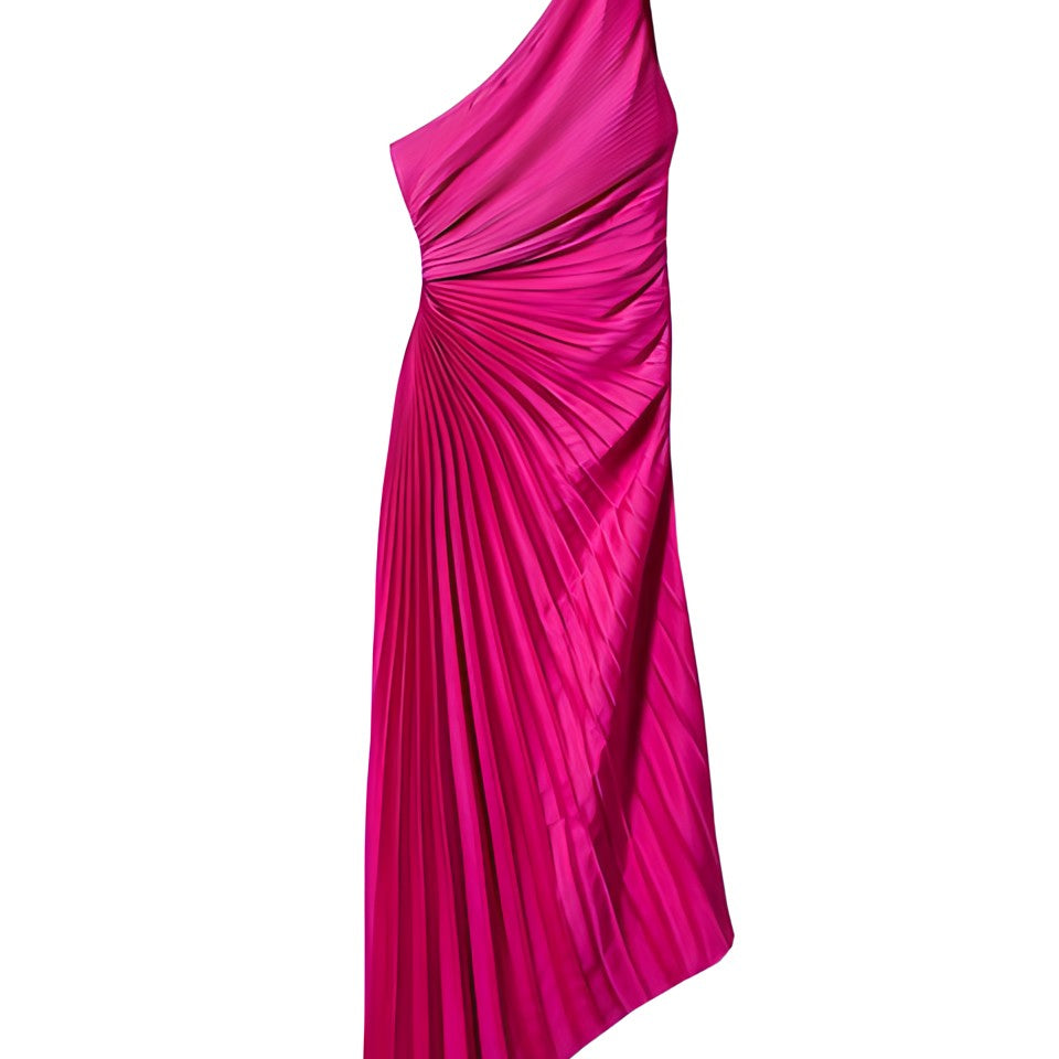 AVA JOLENE | ONE SHOULDER PLEATED DRESS FOR WOMEN