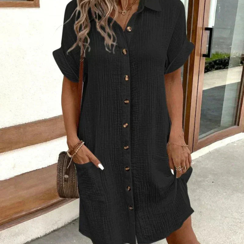 AVA JOLENE | Classic Relaxed Midi Dress For Women
