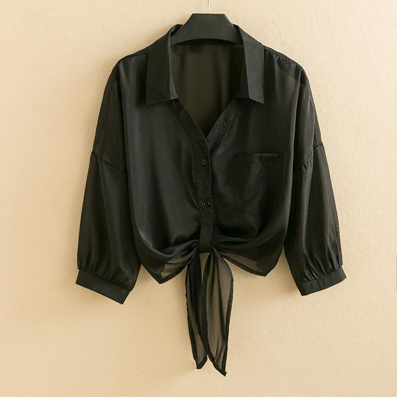AVA JOLENE | TIE FRONT BLOUSE FOR WOMEN