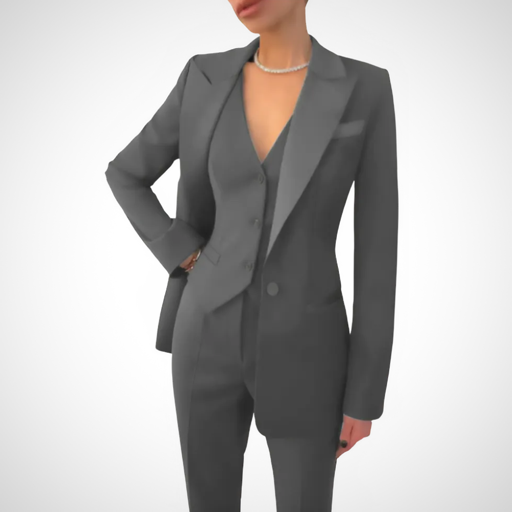 AVA JOLENE | THREE-PIECE TAILORED SUIT SET FOR WOMEN