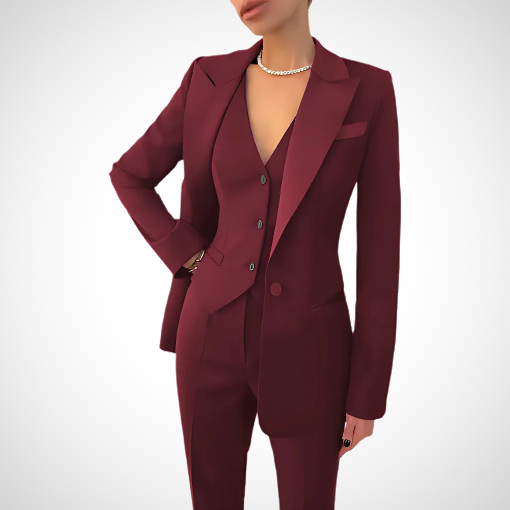 AVA JOLENE | THREE-PIECE TAILORED SUIT SET FOR WOMEN