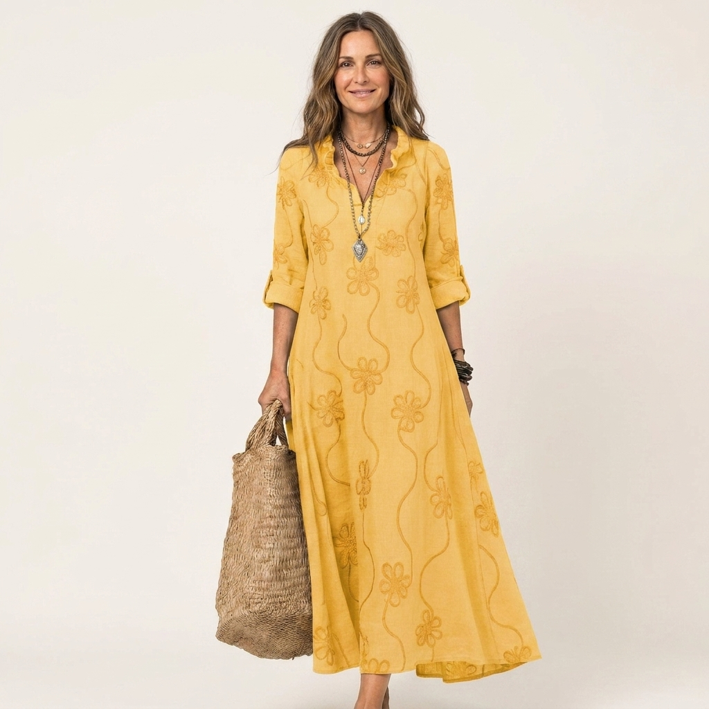 AVA JOLENE | Mirelle Embroidered Maxi Dress For Women