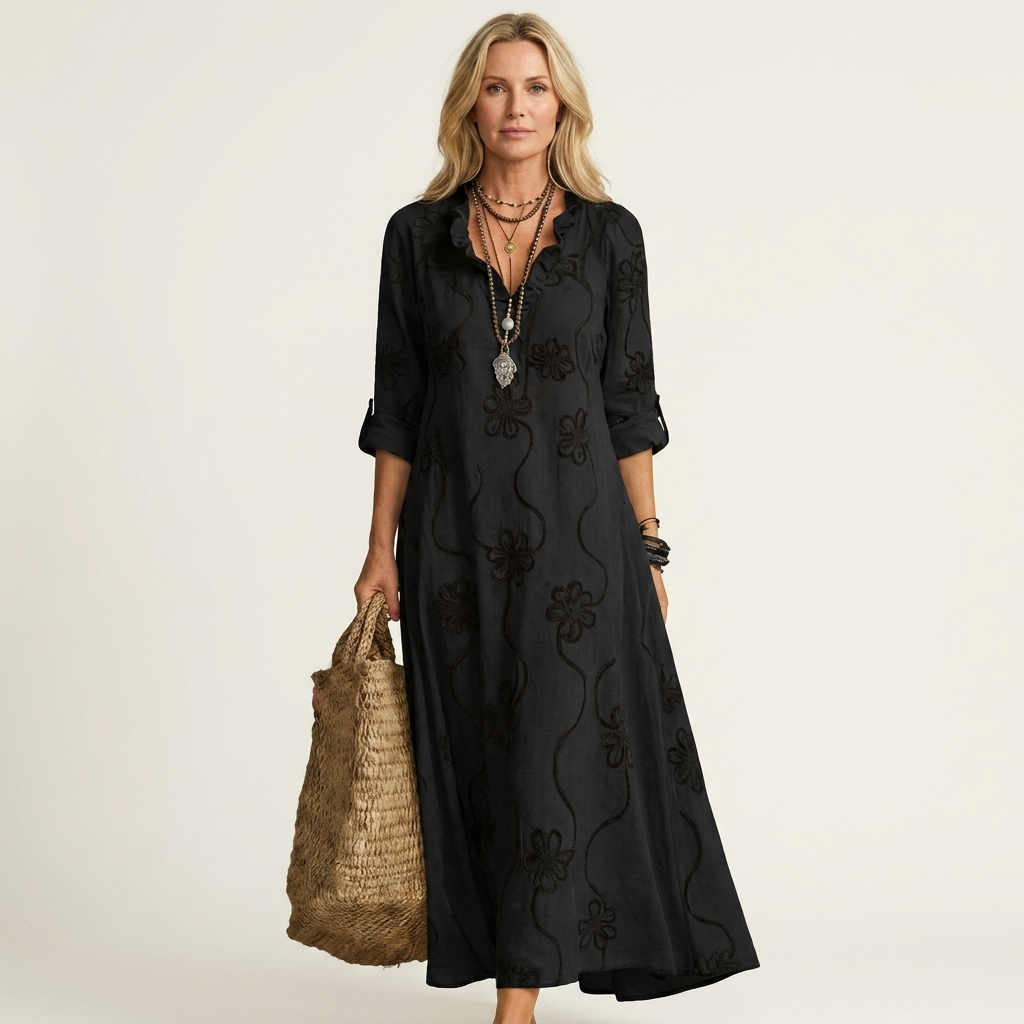 AVA JOLENE | Mirelle Embroidered Maxi Dress For Women