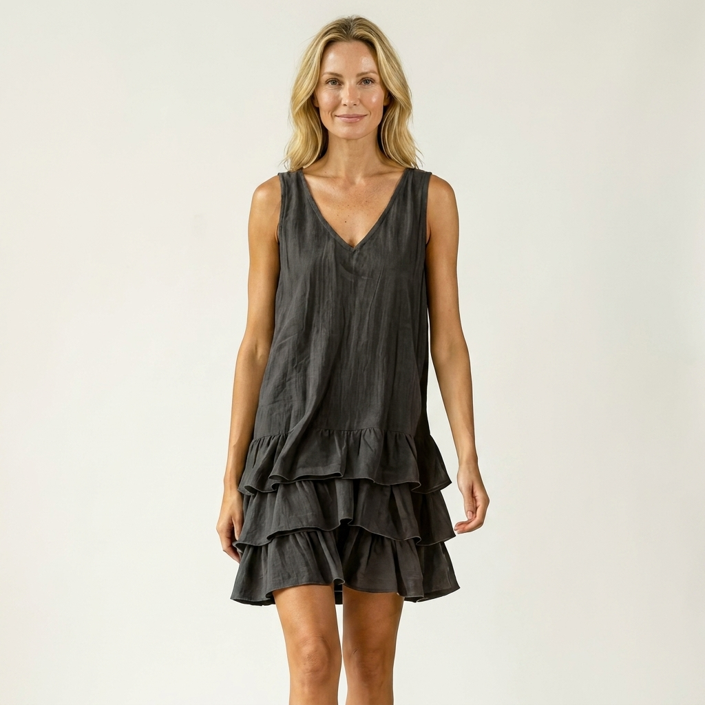 AVA JOLENE | Sienna Tiered Ruffle Mini Dress For Women