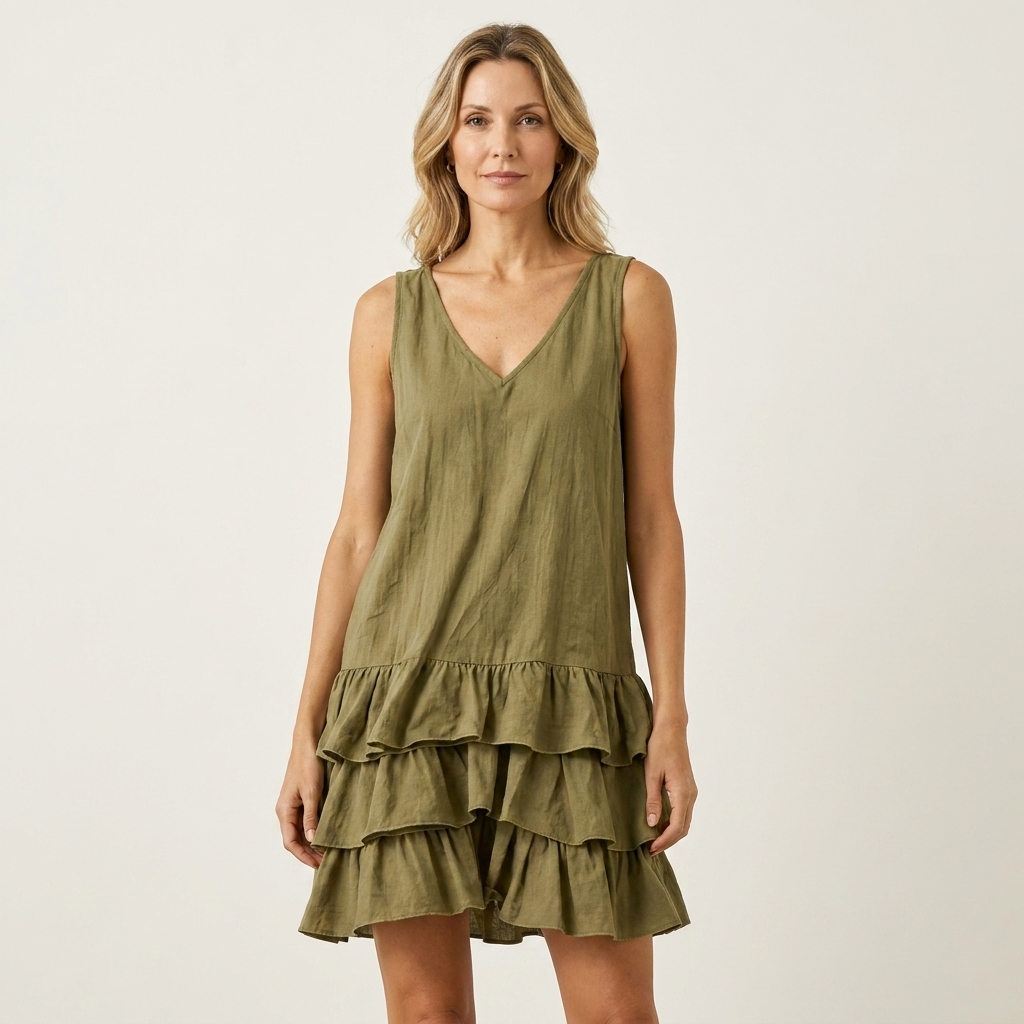 AVA JOLENE | Sienna Tiered Ruffle Mini Dress For Women