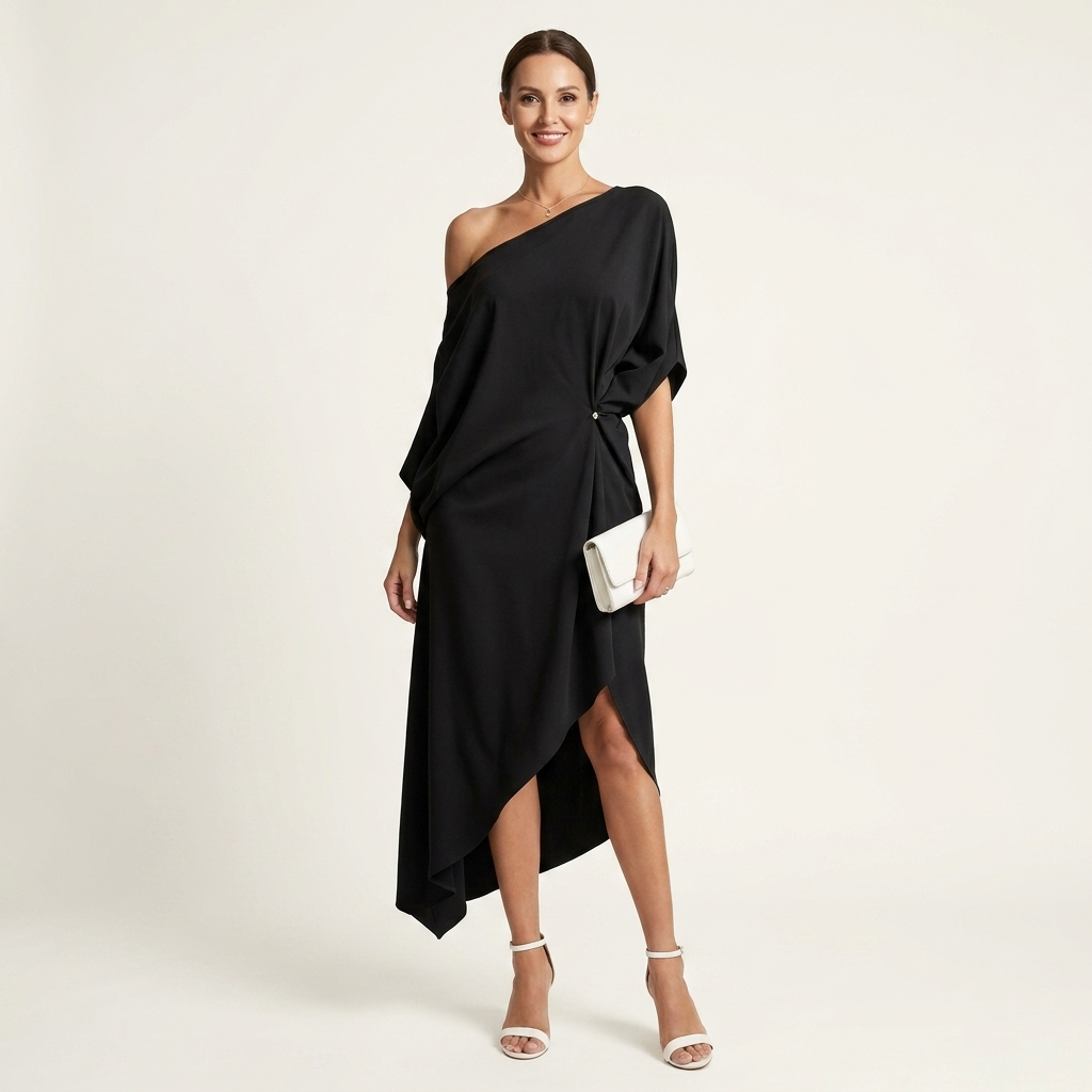 AVA JOLENE | Seraphine One-Shoulder Midi Dress For Women