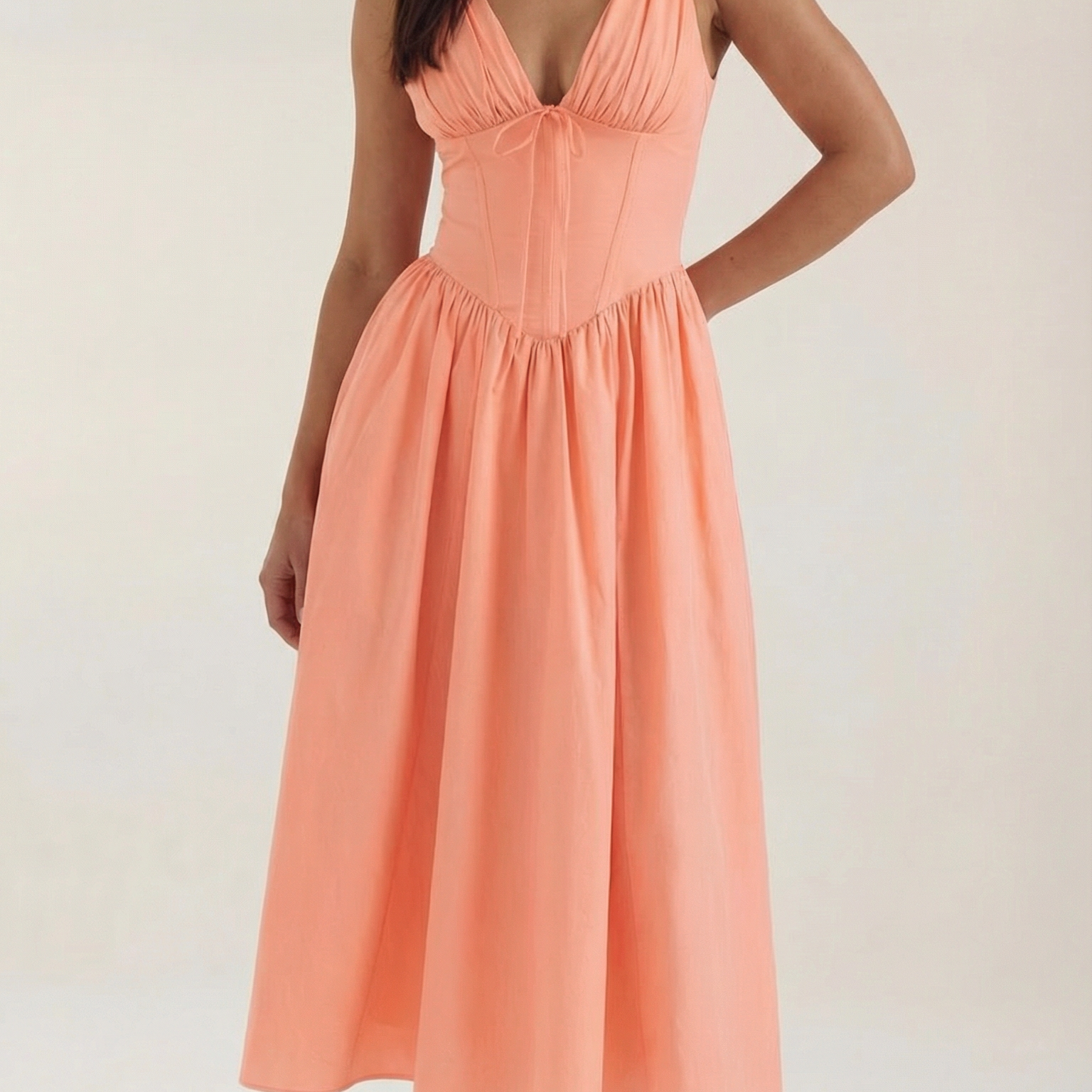 AVA JOLENE | CORSET MIDI SUMMER DRESS FOR WOMEN