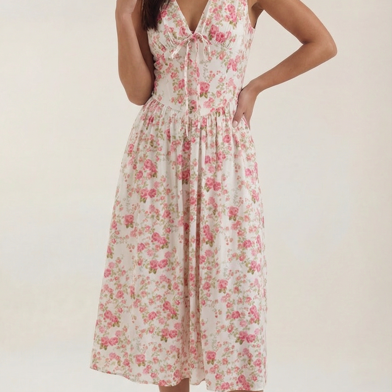 AVA JOLENE | CORSET MIDI SUMMER DRESS FOR WOMEN