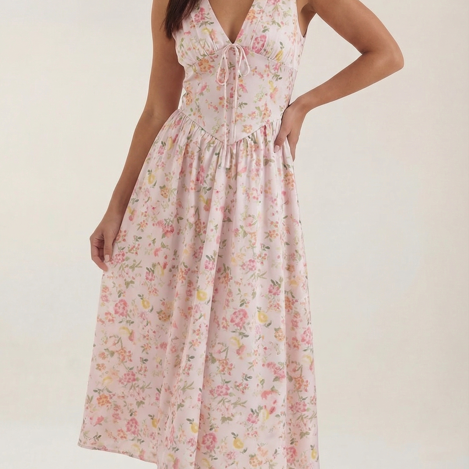 AVA JOLENE | CORSET MIDI SUMMER DRESS FOR WOMEN