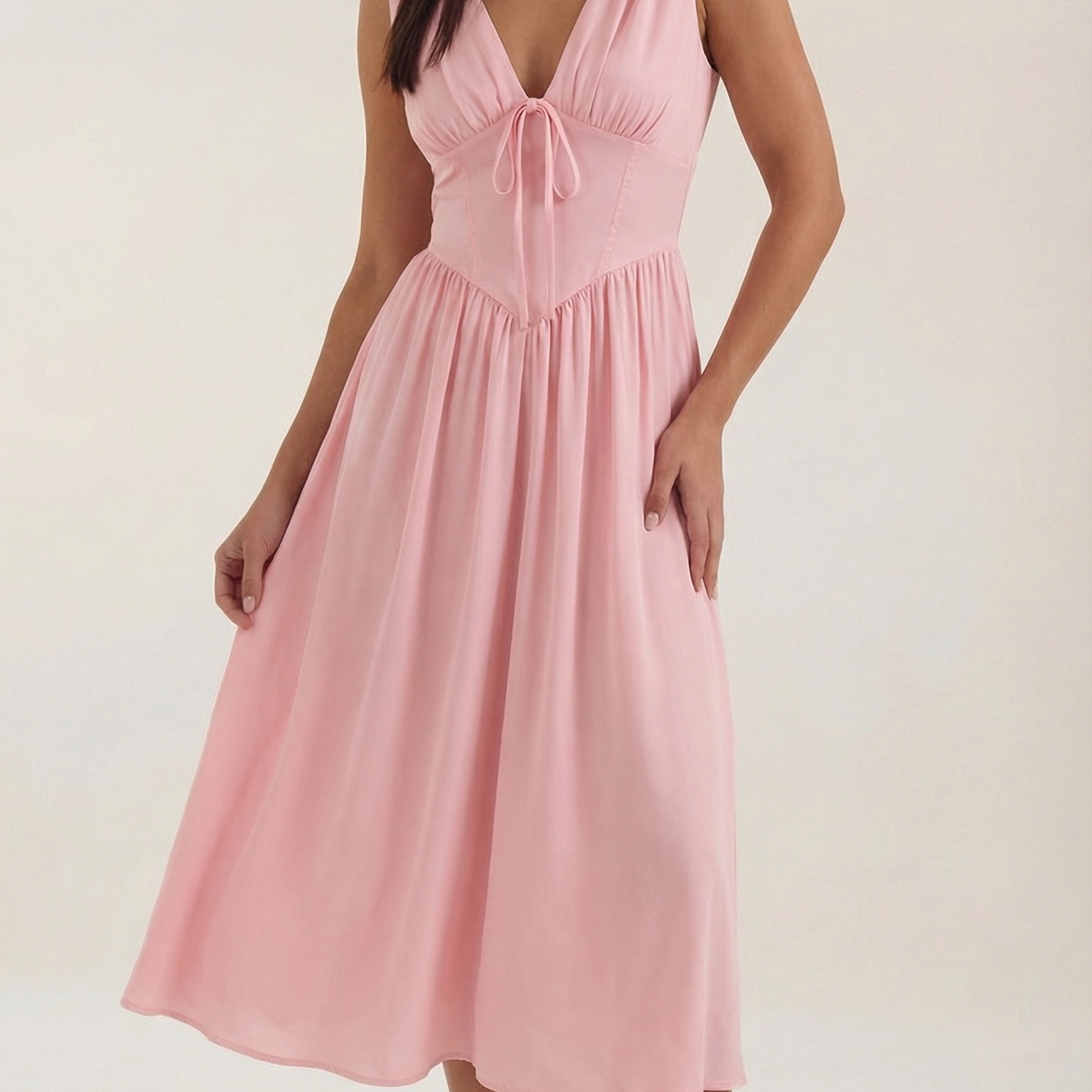 AVA JOLENE | CORSET MIDI SUMMER DRESS FOR WOMEN