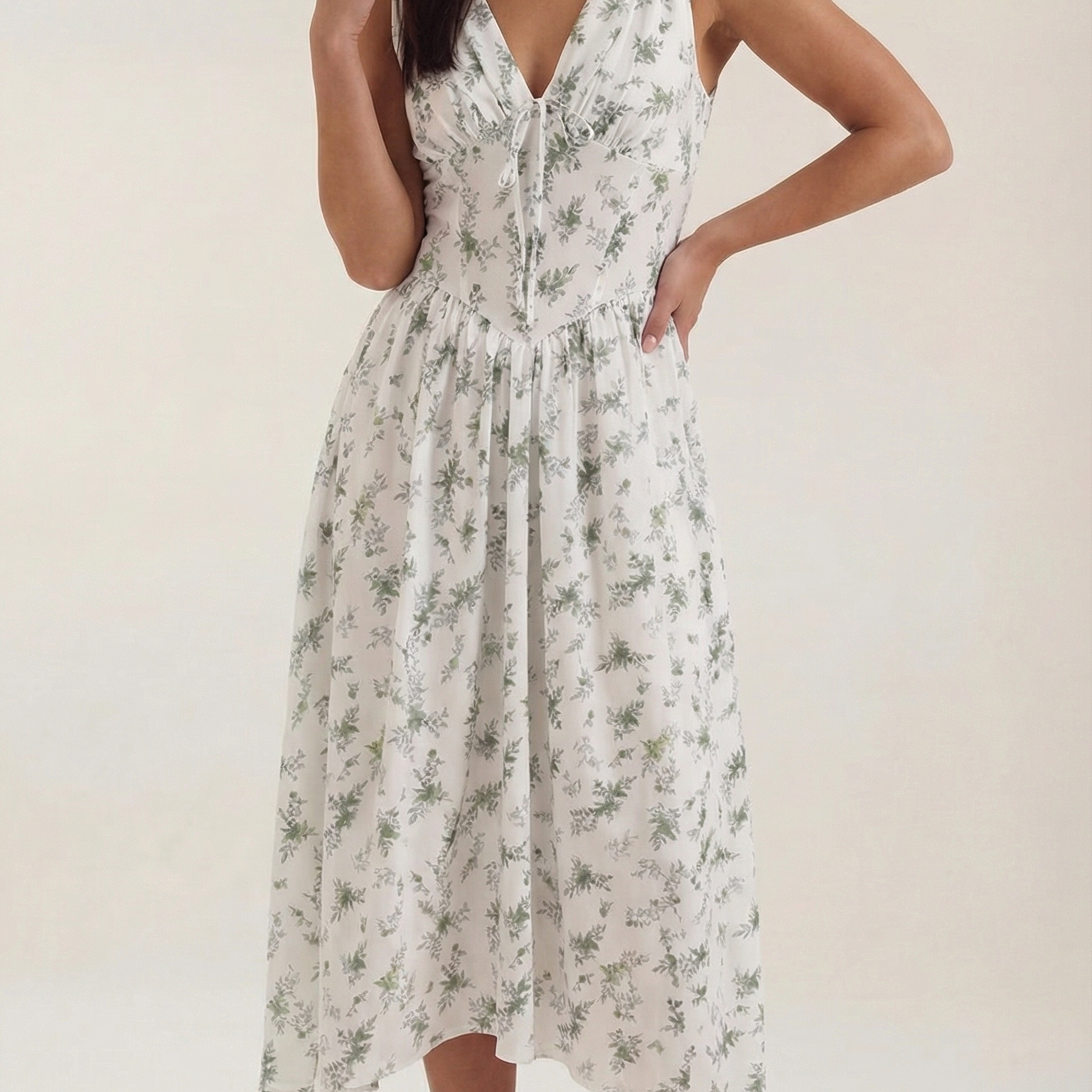 AVA JOLENE | CORSET MIDI SUMMER DRESS FOR WOMEN
