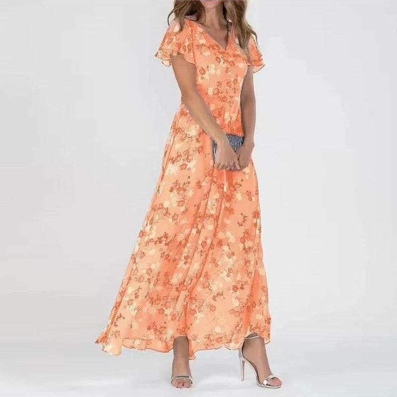 AVA JOLENE | V-NECK MAXI SLIP DRESS FOR WOMEN