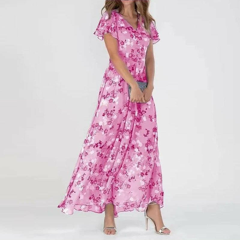 AVA JOLENE | V-NECK MAXI SLIP DRESS FOR WOMEN